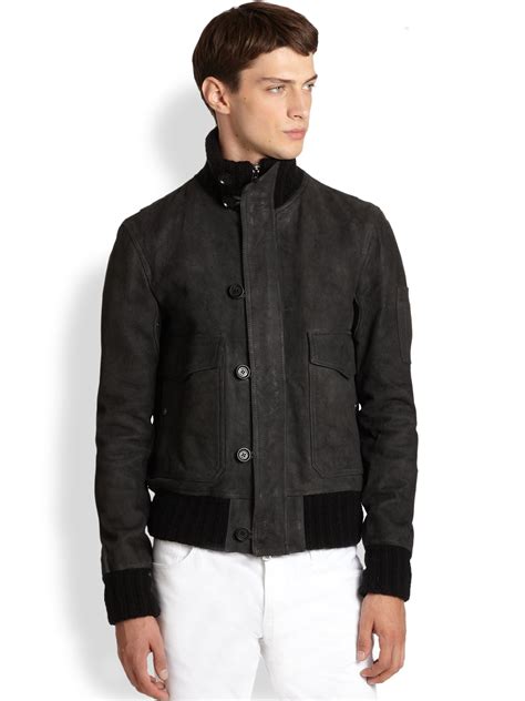 burberry brit suede field jacket|burberry bomber jacket men's.